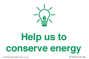 Help us to conserve energy 